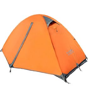 Outdoor Double Camping Rainproof Tents Outdoor Camping High Mountain Snowfield Ultra-light Camping Equipment (Color: ORANGE)