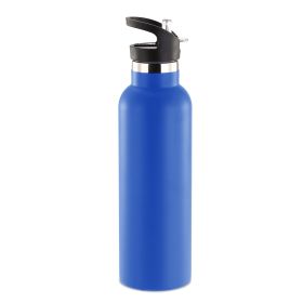Sports Water Bottle Stainless Steel Vacuum-Insulated Drinking Cup w/ Straws Outdoor Cycling Hiking (Option: StillWaterBottle 500mlBLU)
