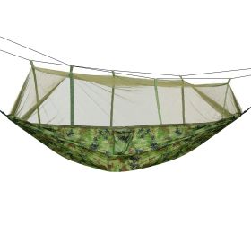 600lbs Load 2 Persons Hammock w/Mosquito Net Outdoor Hiking Camping Hommock Portable Nylon Swing Hanging Bed w/ Strap Hook Carry Bag (Option: MosquitoNetHammock CFG)