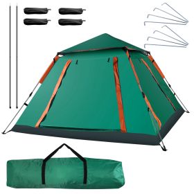4-5 Person Camping Tent Outdoor Foldable Waterproof Tent with 2 Mosquito Nets Windows Carrying Bag for Hiking Climbing Adventure Fishing (Option: CampingTent Green)